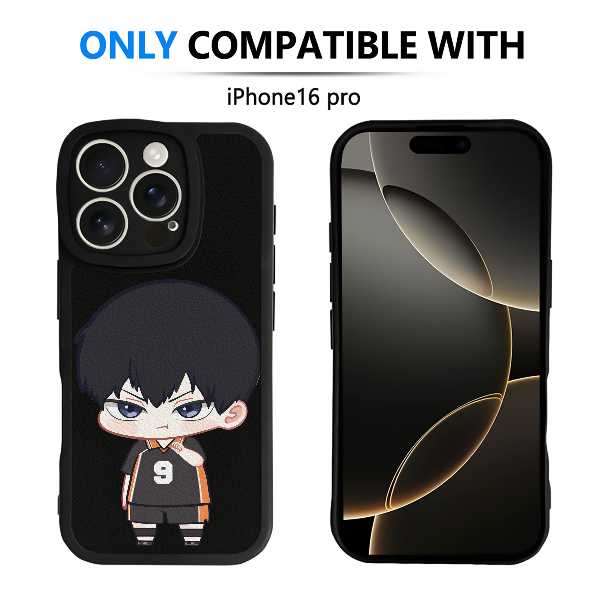 （画像用） ハイキュー!! Haikyu!! 【iPhone 16シリーズ対応】シリコンスマホケース（レザー調） 材質：シリコン